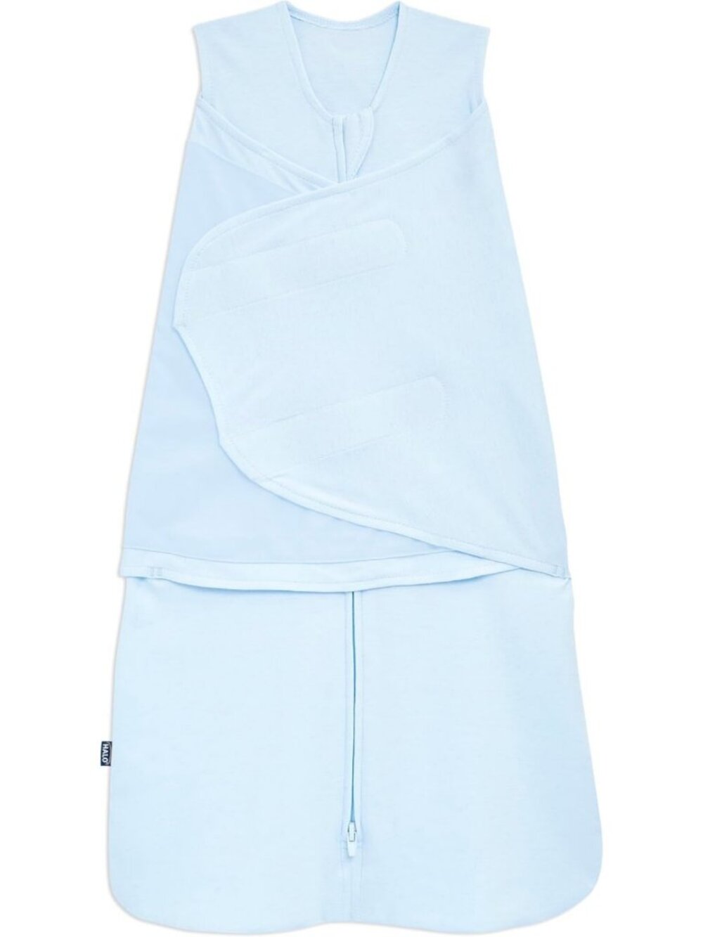 Soft Cotton Sleepsack Swaddle, 3-Way Adjustable Wearable Blanket, Baby Blue